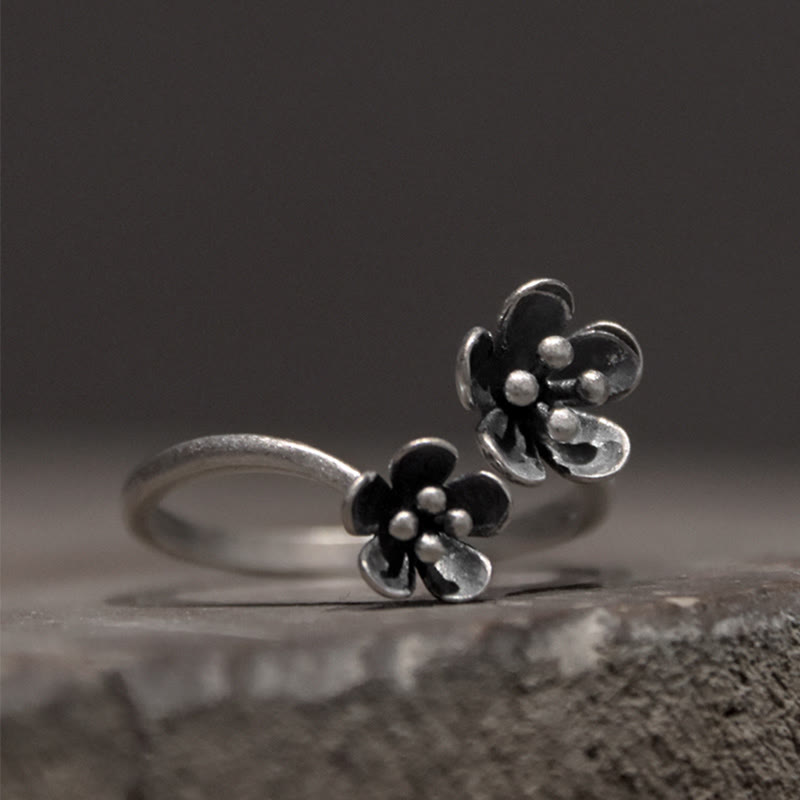 925 Sterling Silver Spiritual Flower Ring
