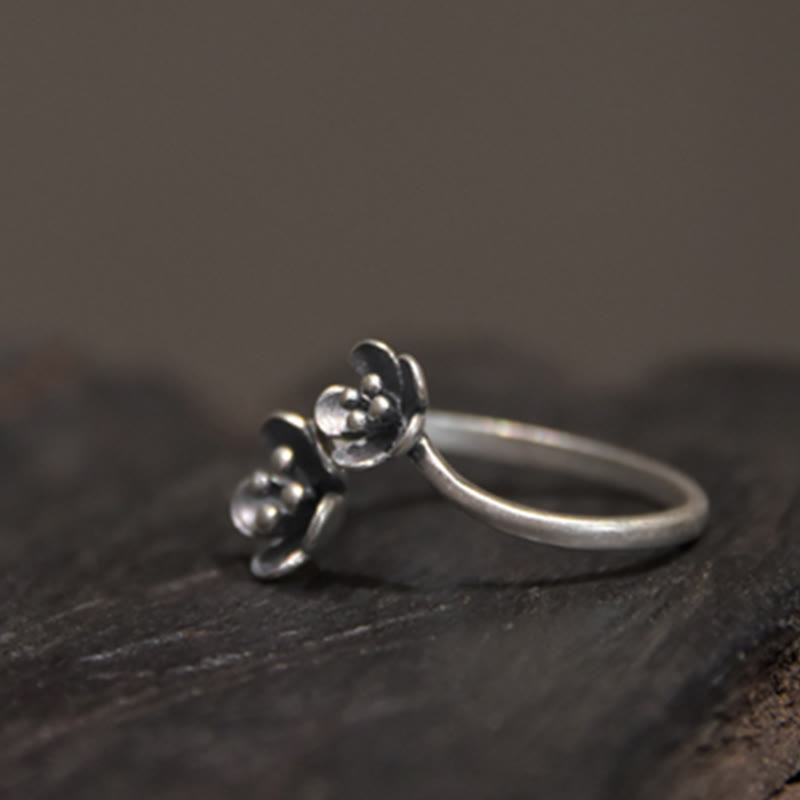 925 Sterling Silver Spiritual Flower Ring