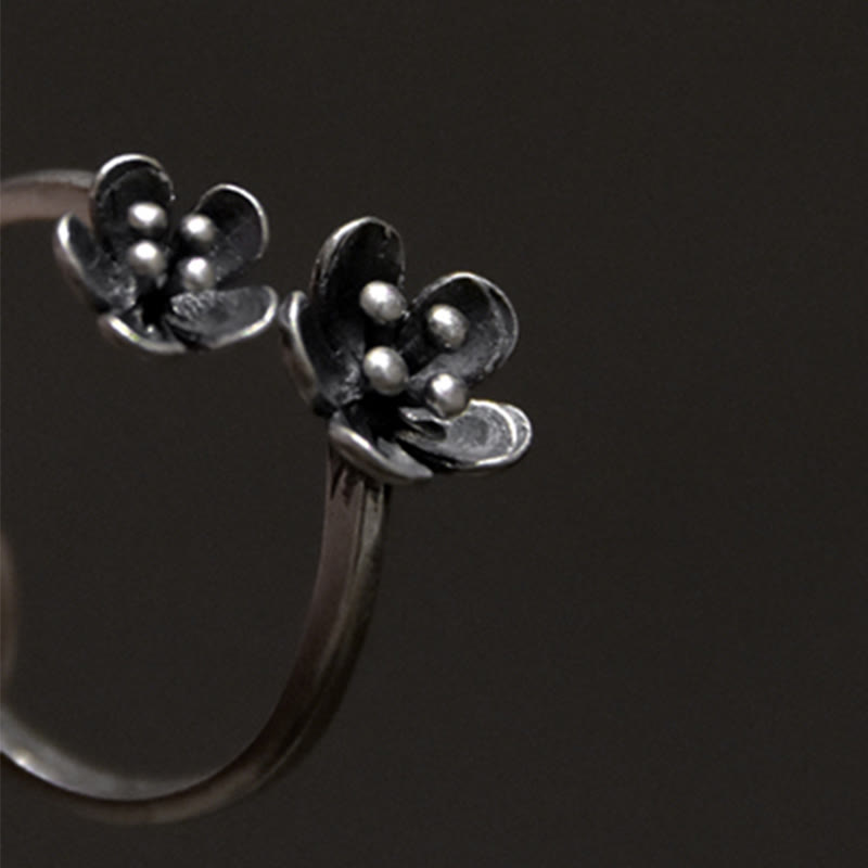 925 Sterling Silver Spiritual Flower Ring