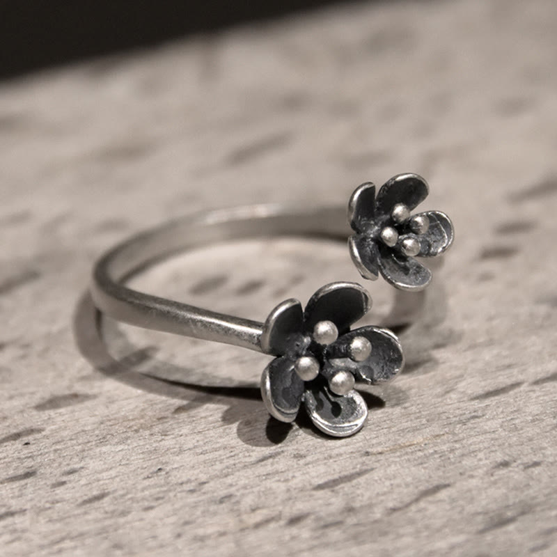 925 Sterling Silver Spiritual Flower Ring