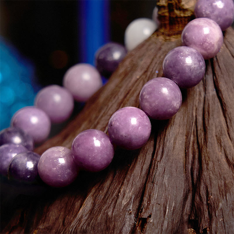 8mm Purple Mica Stone Spiritual Bracelet for Positive Energy