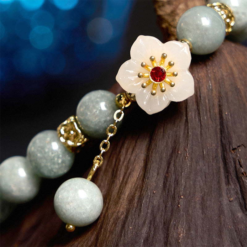 Unisex Jade Abundance Bracelet for Prosperity & Luck 14-16cm
