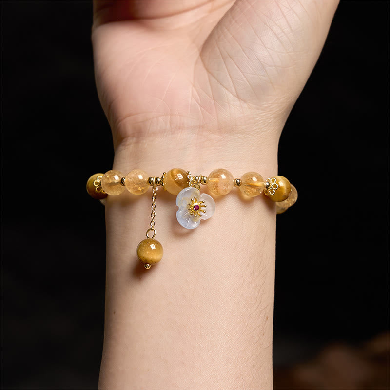 8mm Citrine Tiger Eye Generosity Bracelet