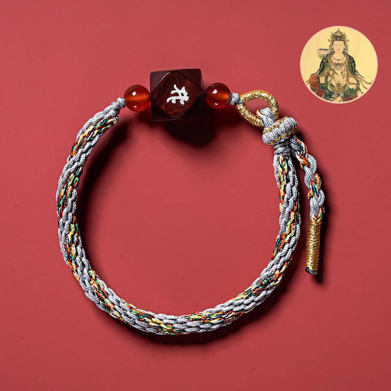 Small Leaf Red Sandalwood Chinese Zodiac Protection Bracelet
