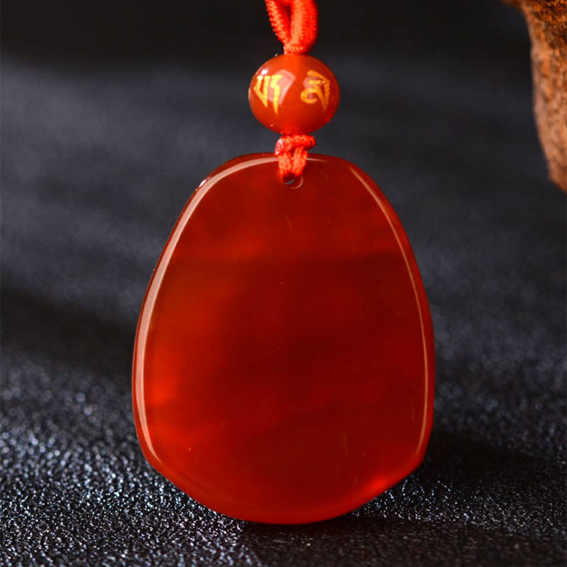 Red Agate Chinese Zodiac Necklace | Calm & Confidence