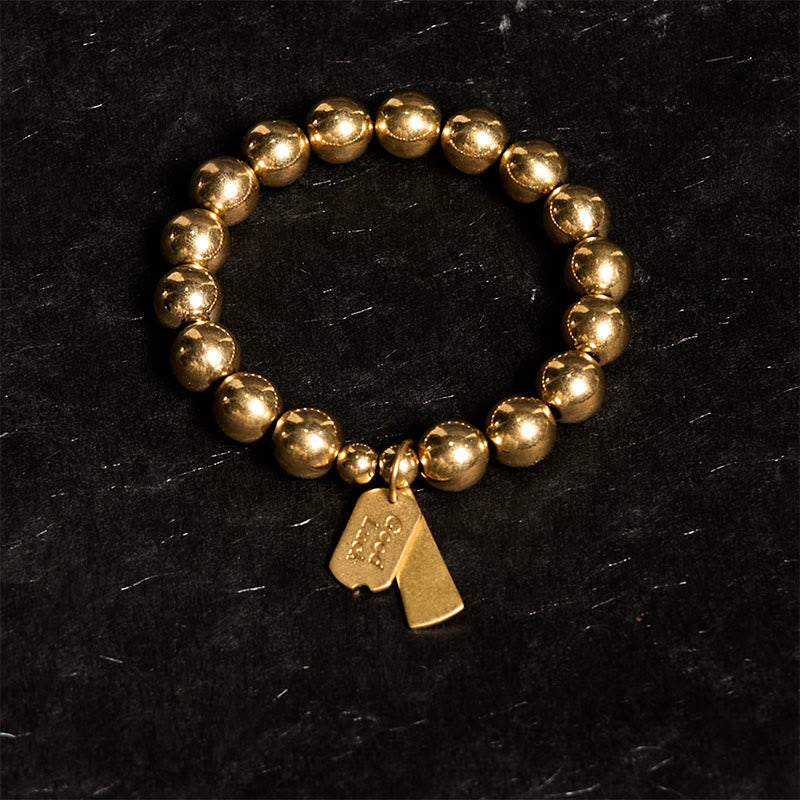 Copper Healing Bracelet 10mm Beads for Balance & Luck