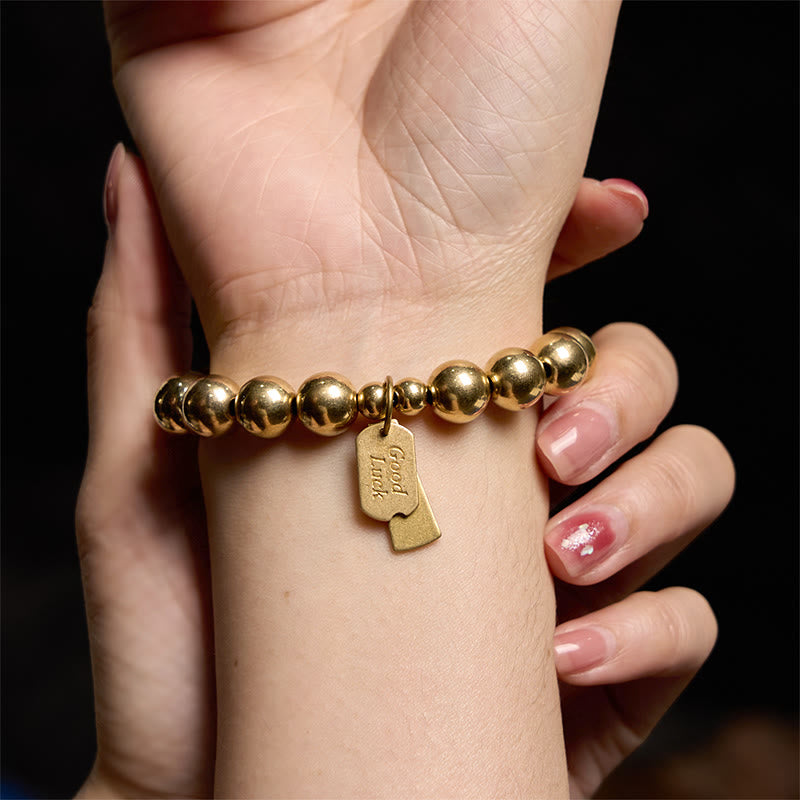 Copper Healing Bracelet 10mm Beads for Balance & Luck