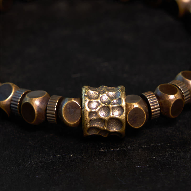 Copper Meteorite Pattern Balance Bracelet 17-18cm
