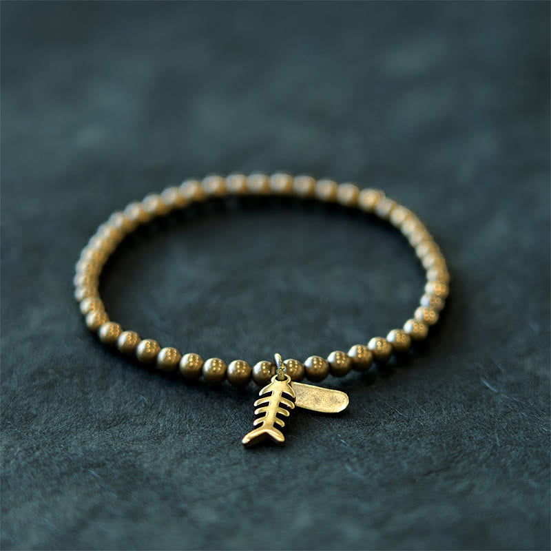 Copper Fish Bone Healing Bracelet for Emotional Well-Being