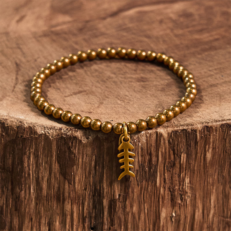 Copper Fish Bone Healing Bracelet for Emotional Well-Being