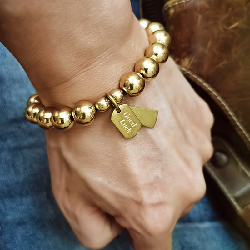 Copper Healing Bracelet 10mm Beads for Balance & Luck