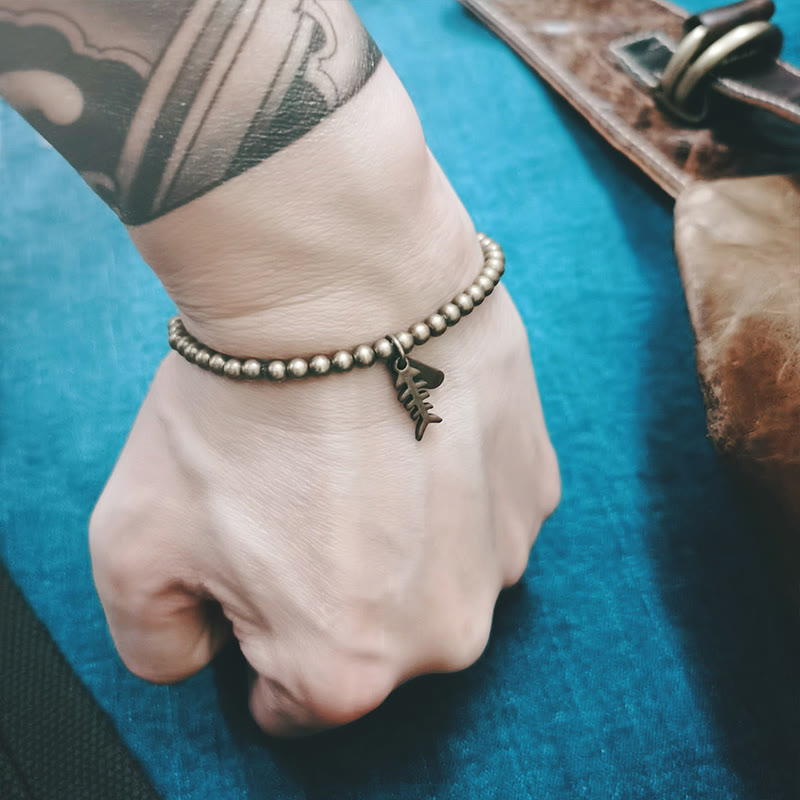 Copper Fish Bone Healing Bracelet for Emotional Well-Being