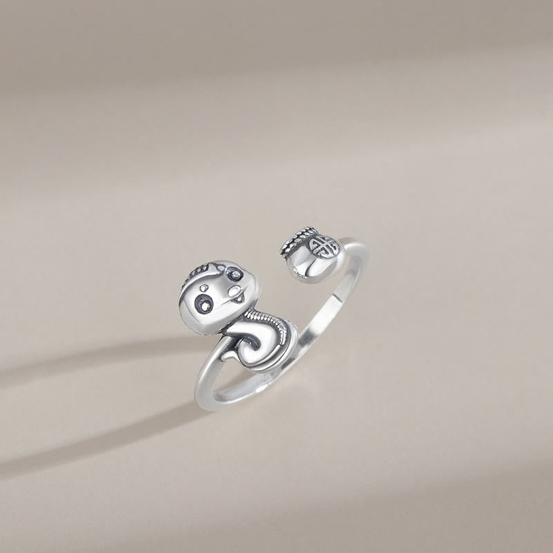 925 Sterling Silver Snake Balance Ring