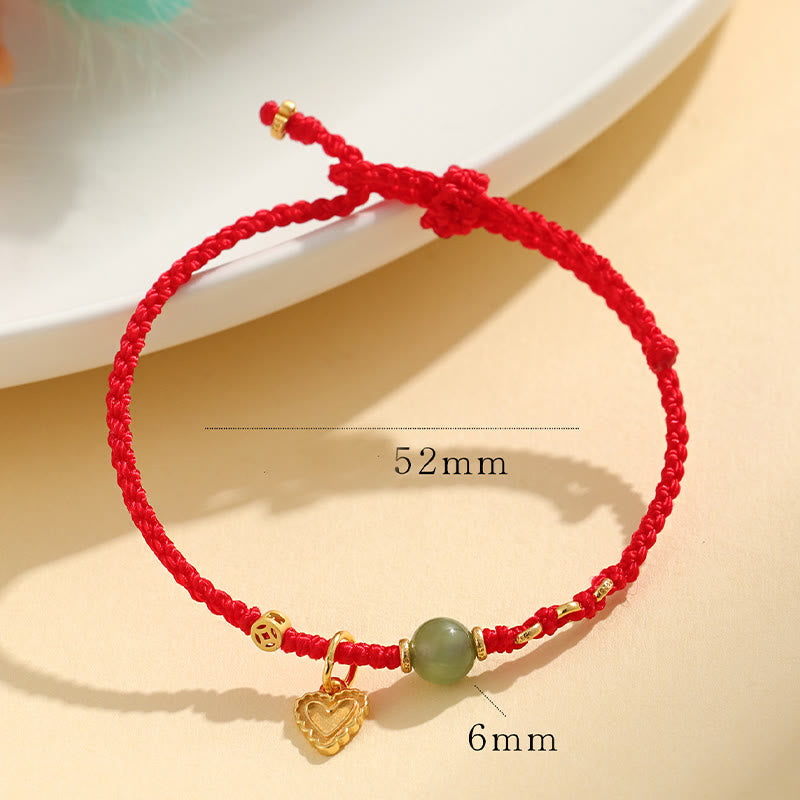 Hetian Jade Sterling Silver Charm Bracelet
