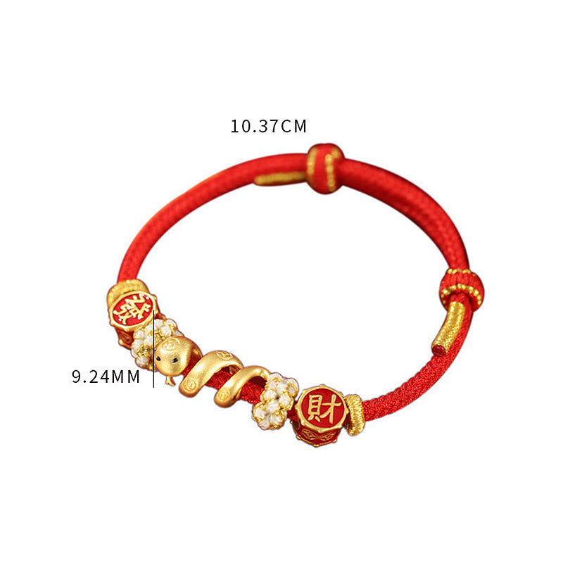 Golden Snake Prosperity Spiritual Jewelry Bracelet