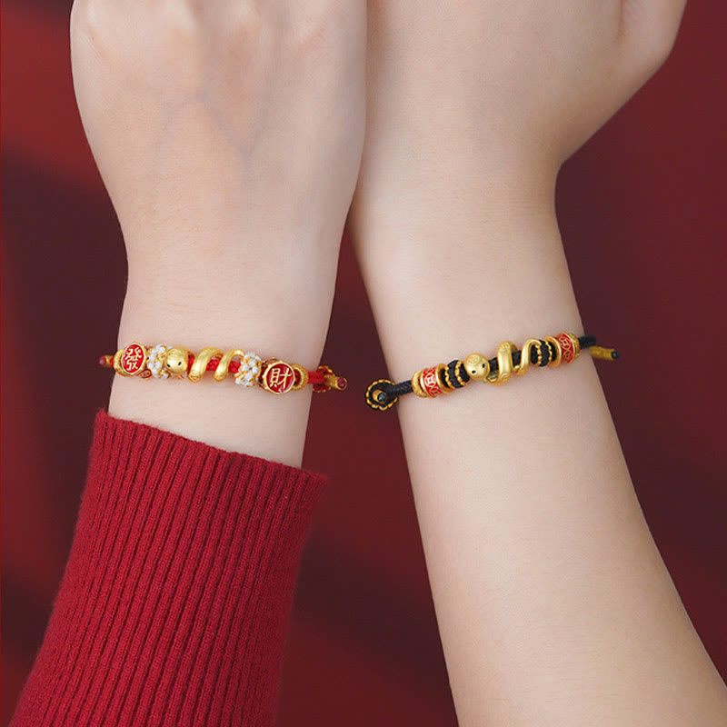 Golden Snake Prosperity Spiritual Jewelry Bracelet