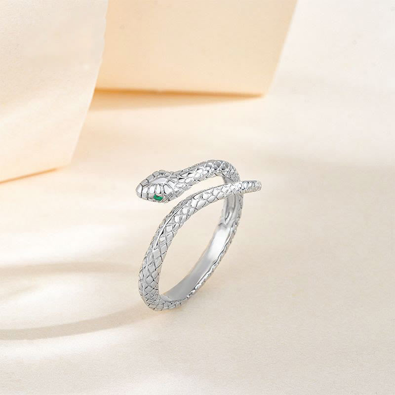 Adjustable Sterling Silver Snake Ring