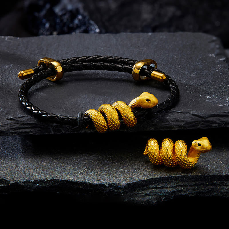999 Gold Snake Protection Bracelet