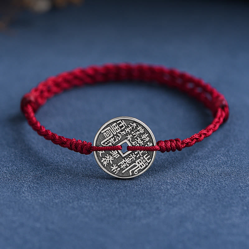 925 Sterling Silver Red String Protection Bracelet