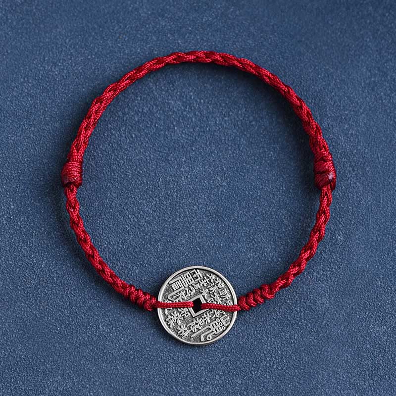 925 Sterling Silver Red String Protection Bracelet