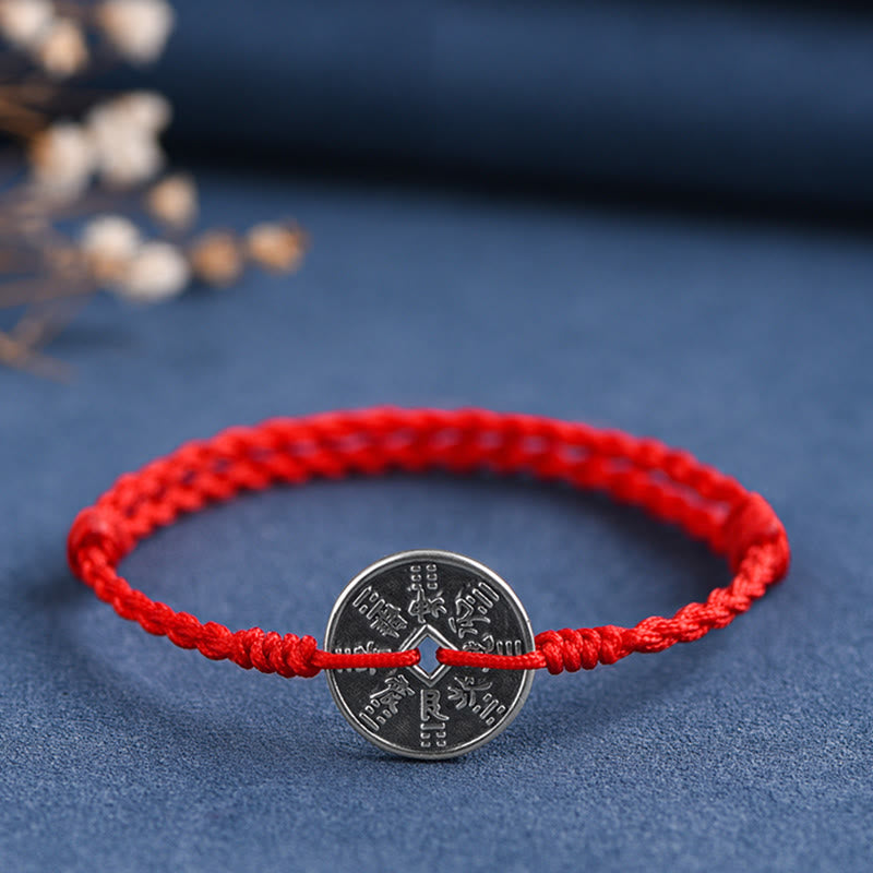 925 Sterling Silver Red String Protection Bracelet