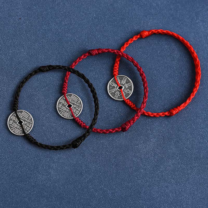 925 Sterling Silver Red String Protection Bracelet