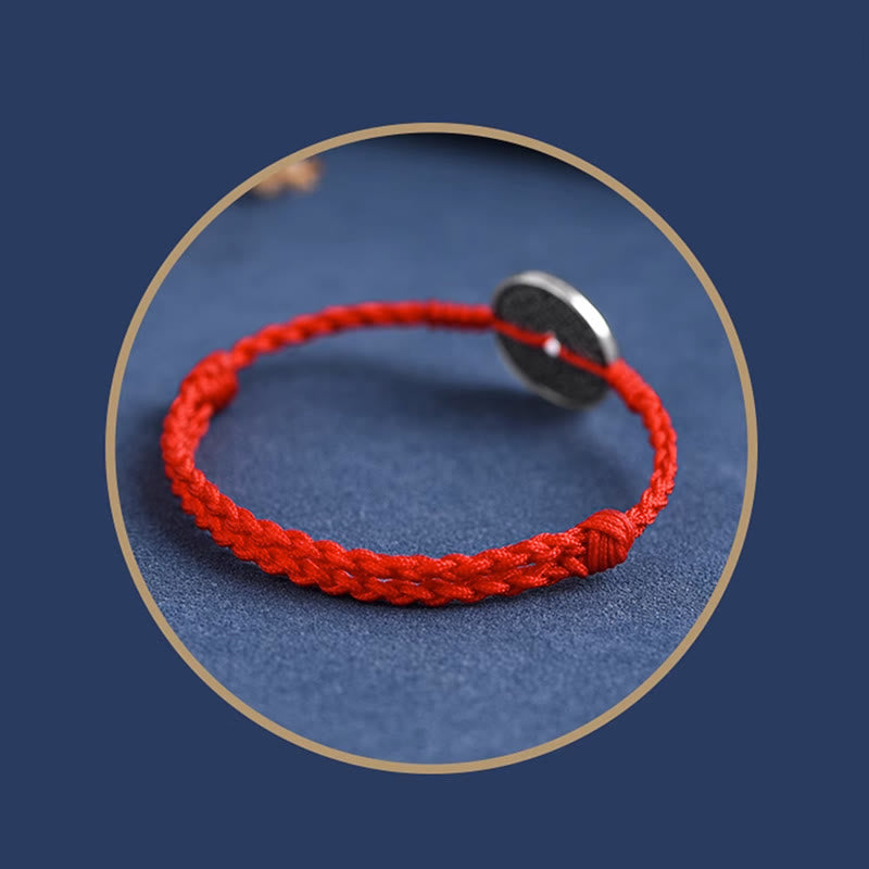 925 Sterling Silver Red String Protection Bracelet