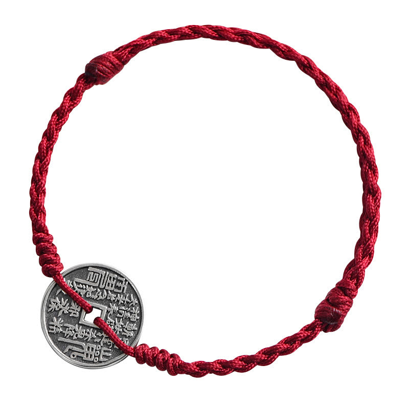 925 Sterling Silver Red String Protection Bracelet