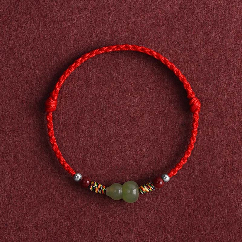 Adults Hetian Jade Gourd Protection Bracelet