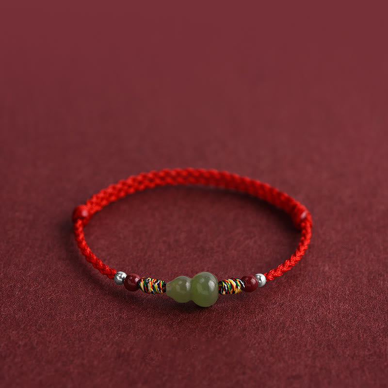Adults Hetian Jade Gourd Protection Bracelet