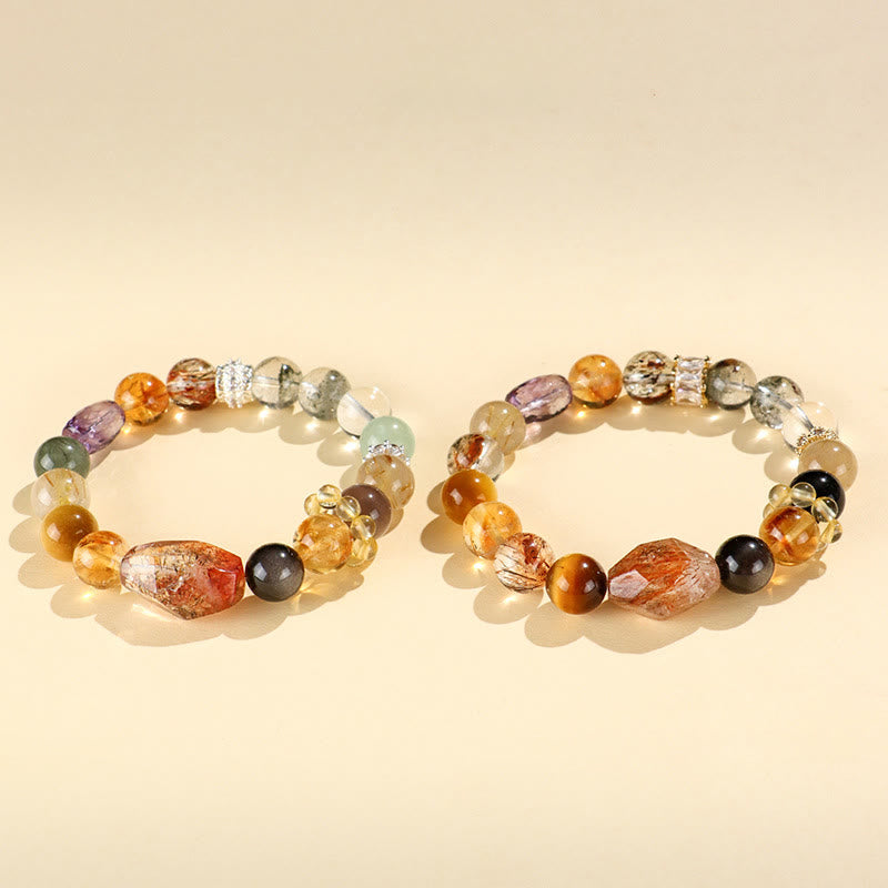 10mm Super Seven Crystal Tiger Eye Healing Bracelet