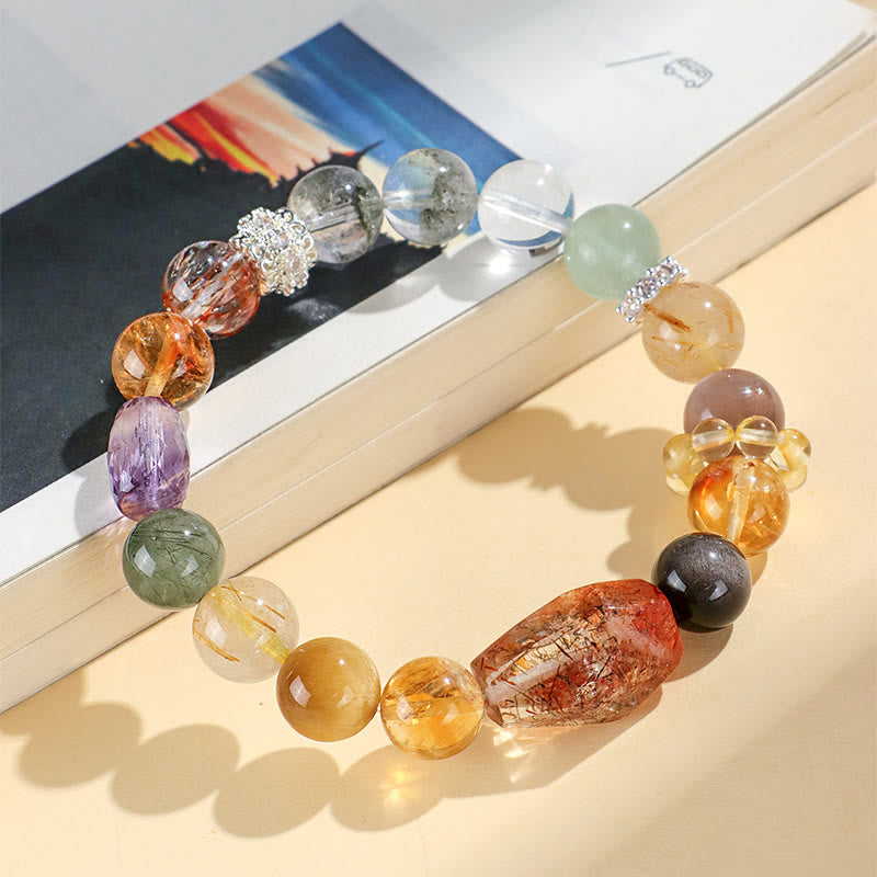 10mm Super Seven Crystal Tiger Eye Healing Bracelet