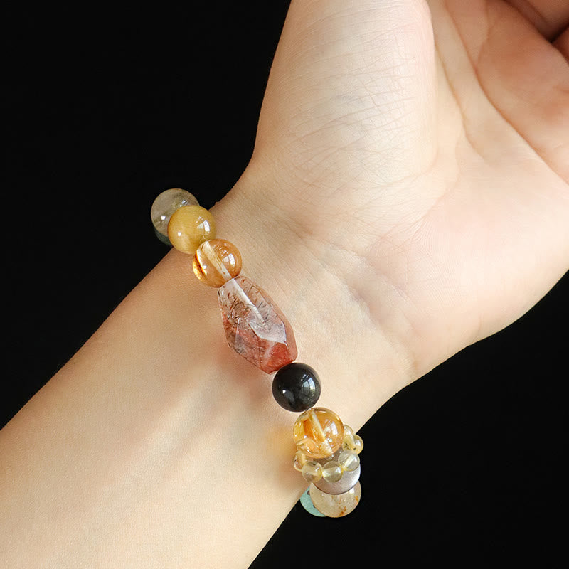 10mm Super Seven Crystal Tiger Eye Healing Bracelet