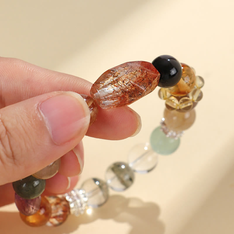 10mm Super Seven Crystal Tiger Eye Healing Bracelet