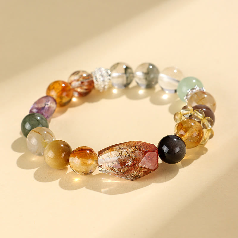 10mm Super Seven Crystal Tiger Eye Healing Bracelet