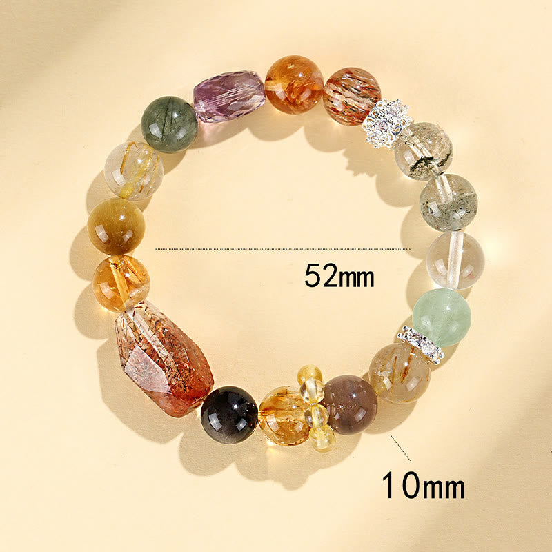 10mm Super Seven Crystal Tiger Eye Healing Bracelet