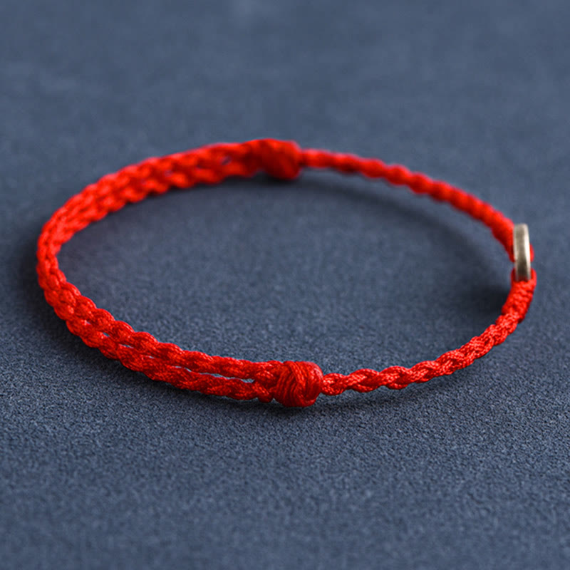 Red String Five Emperor Coins Protection Bracelet 925 Silver