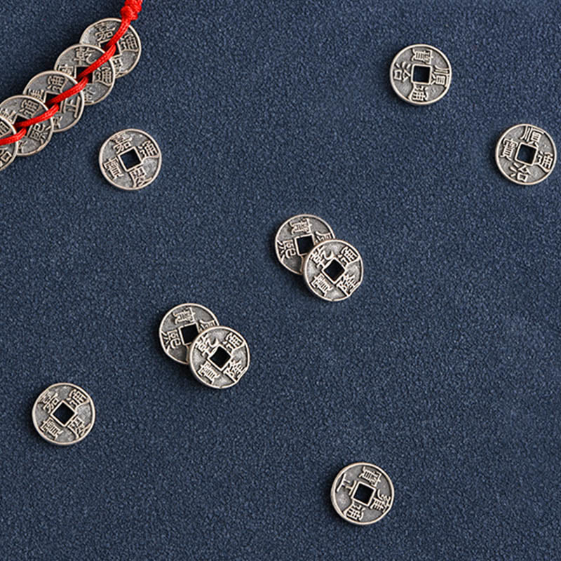 Red String Five Emperor Coins Protection Bracelet 925 Silver