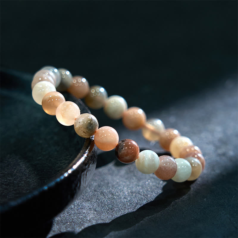 8mm Peach Moonstone Healing Bracelet for Women