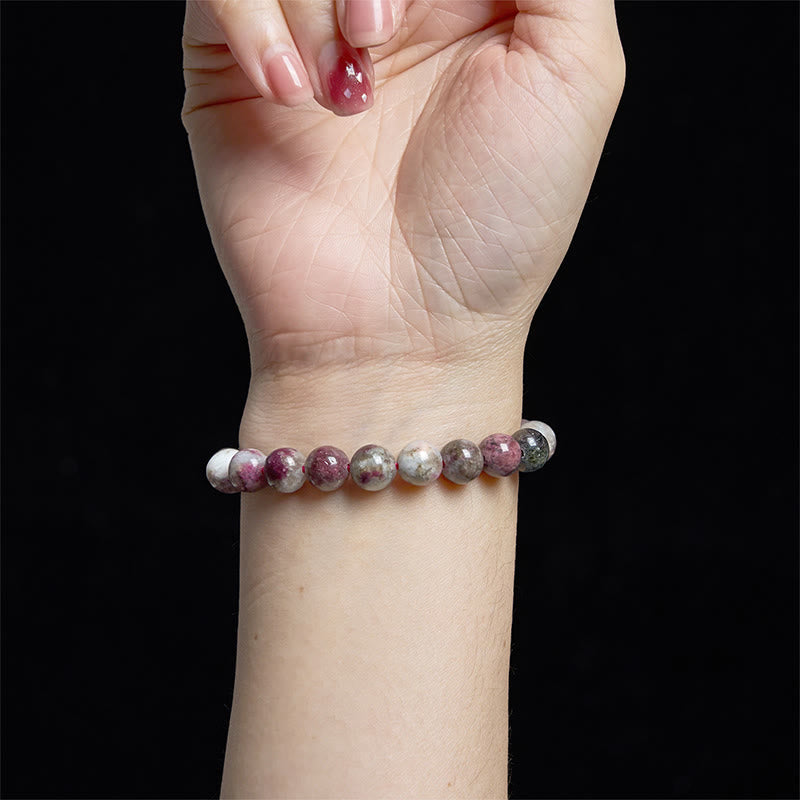 8mm Plum Blossom Tourmaline Balance Spiritual Bracelet