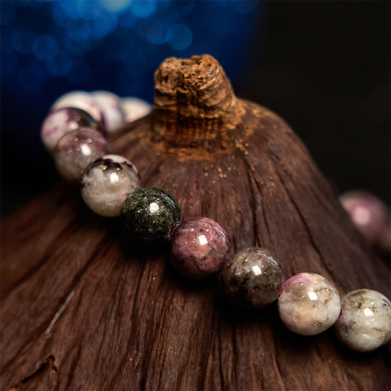 8mm Plum Blossom Tourmaline Balance Spiritual Bracelet