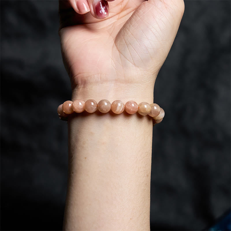 8mm Sun Stone Spiritual Bracelet for Positive Energy & Wealth