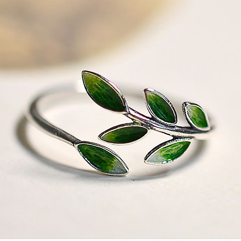 Copper Leaves Adjustable Wealth Ring