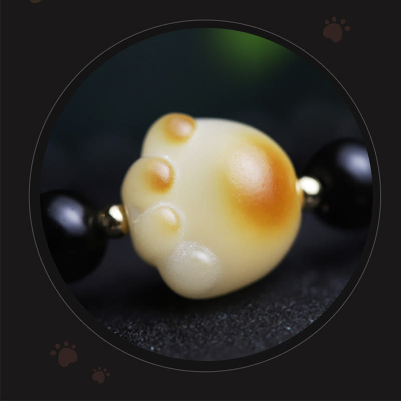 6mm Black Obsidian Lucky Fortune Bracelet