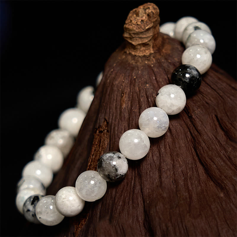 8mm Rainbow Moonstone Harmony Bracelet for Inner Confidence