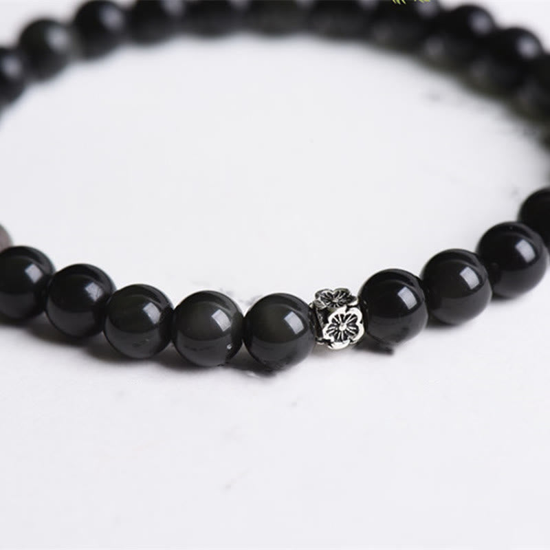 6mm Black Obsidian Purification Bracelet