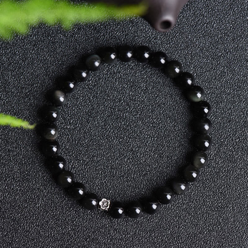 6mm Black Obsidian Purification Bracelet