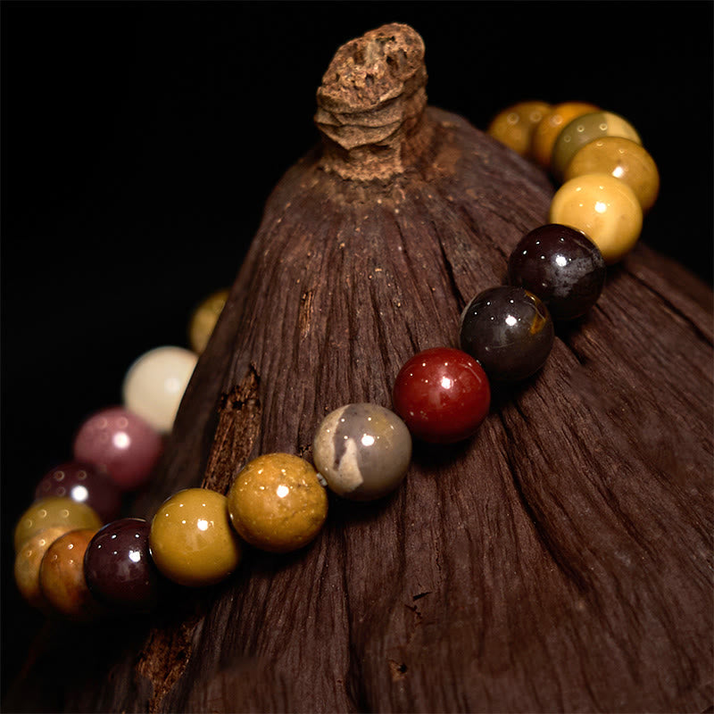 8mm Mookaite Emotional Growth Agate Beaded Bracelet