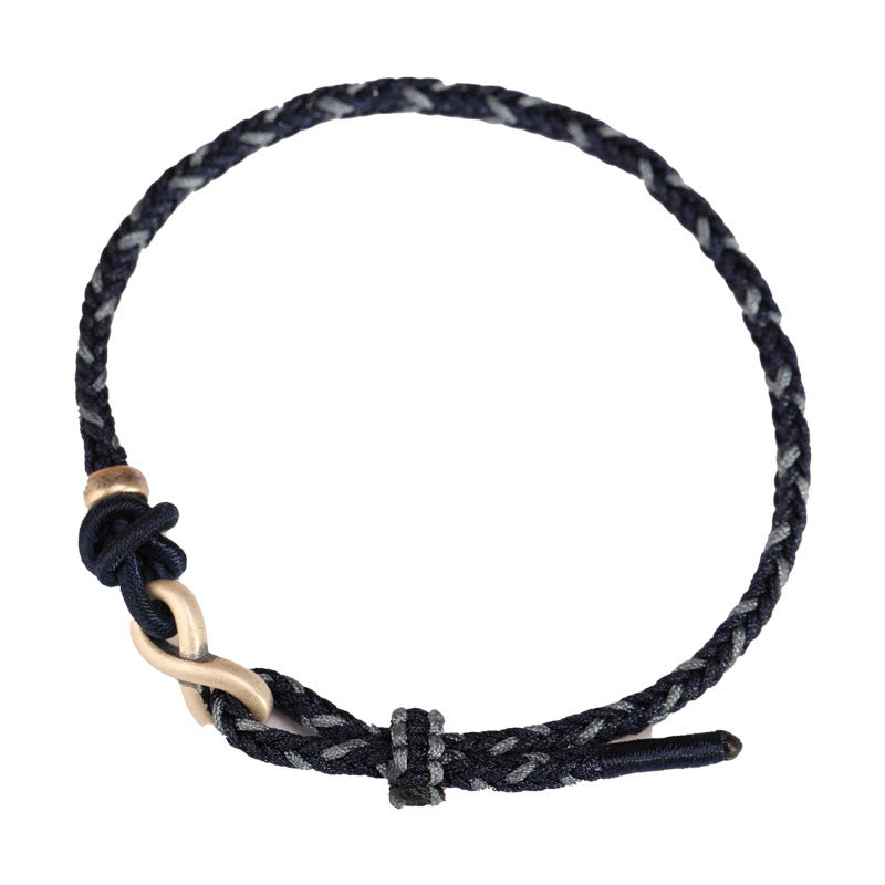 Unisex 14-18cm Red String Bracelet with Sterling Silver Infinity Knot