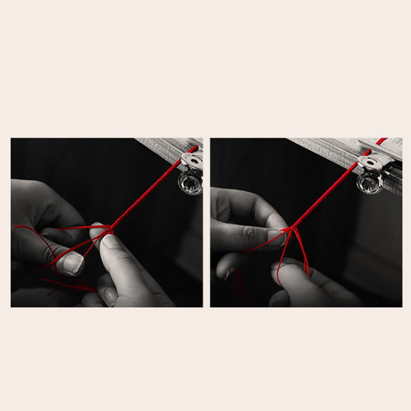 Unisex 14-18cm Red String Bracelet with Sterling Silver Infinity Knot